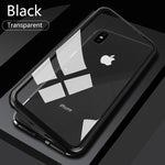 Magnetic Adsorption Metal Case For iPhone SE 2020 11 Pro Max Tempered Glass Back Case For iPhone XS Max XR X 8 7 6S 6 Plus Cover