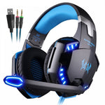 KOTION EACH Stereo Gaming Headset Casque Deep Bass Game Headphone with Microphone LED Light for PS4 Laptop PC Gamer