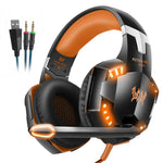 KOTION EACH Stereo Gaming Headset Casque Deep Bass Game Headphone with Microphone LED Light for PS4 Laptop PC Gamer