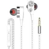 Olhveitra 3.5mm In Ear Earphones Wired Headset Gamer For Computer iPhone Samsung Xiaomi Dual Drive Stereo Sport Earbuds With Mic